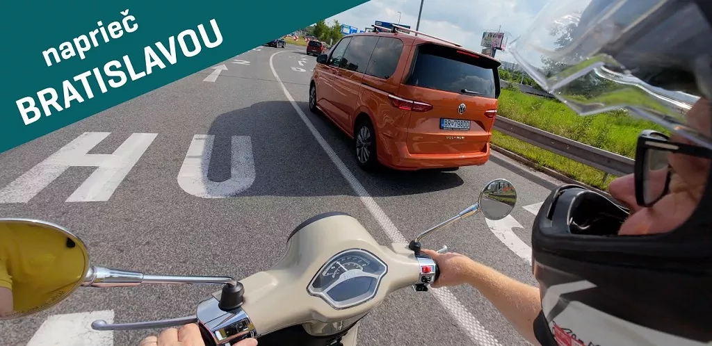 Test: Nová Vespa Primavera 125S E5+ vs Volkswagen Multivan 